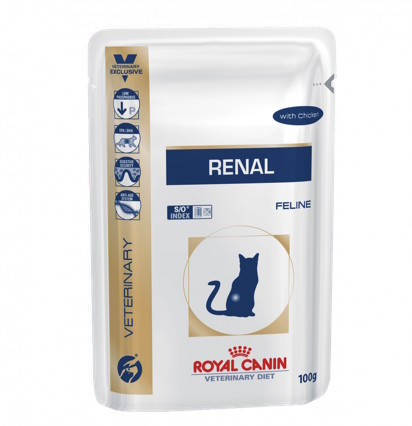 Royal Canin Renal ветеринарная диета консервы для кошки ренал с цыпленком 85 гр. 